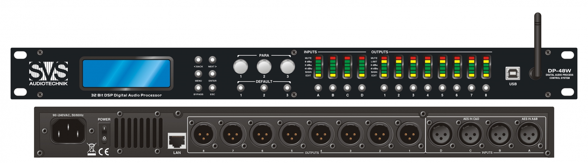 SVS Audiotechnik DP-48W Цифровой процессор: 4 входа 8 выходов в Чусовом