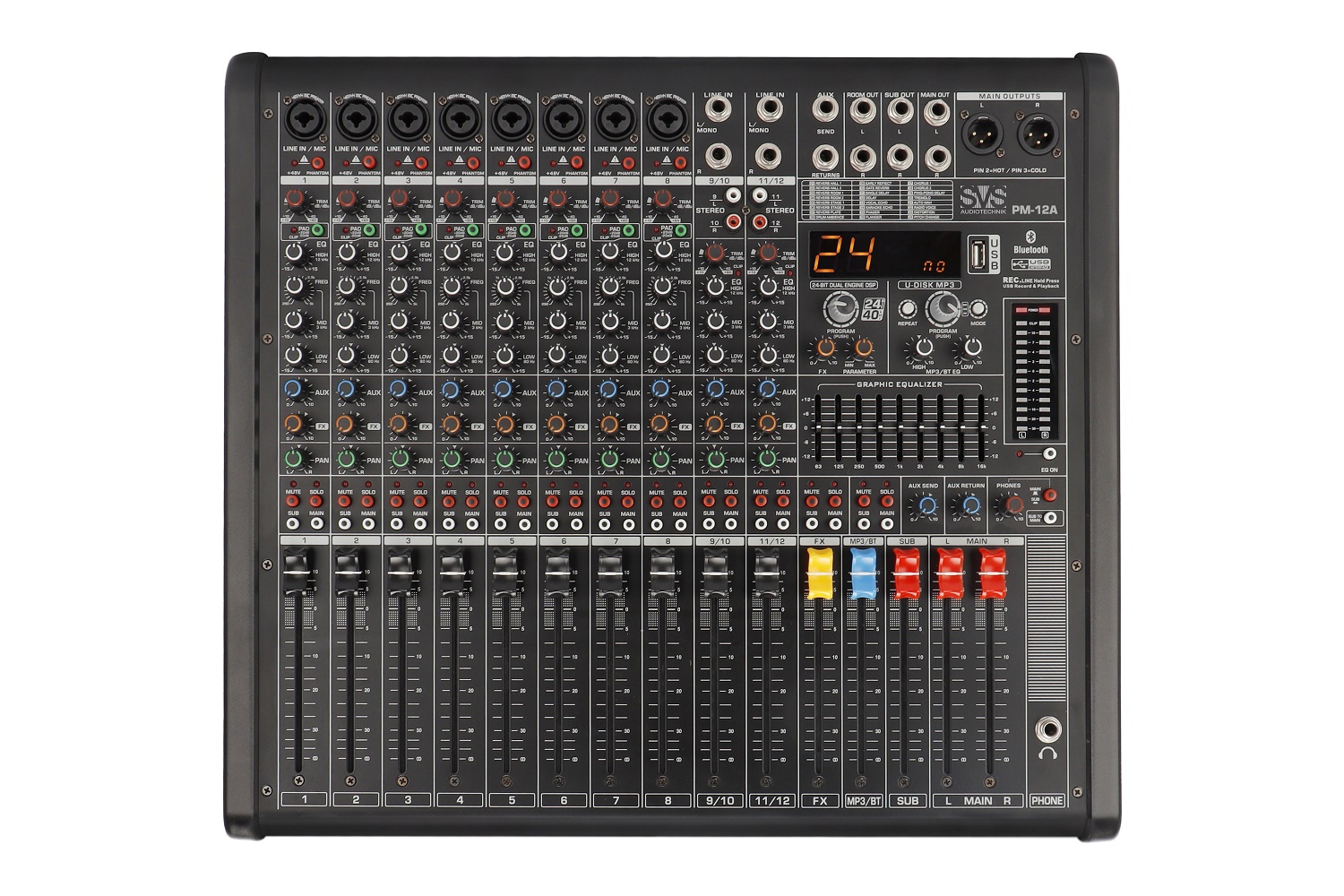 SVS Audiotechnik mixers PM-12A Активный аналоговый микшерный пульт, 12-канальный в Чусовом